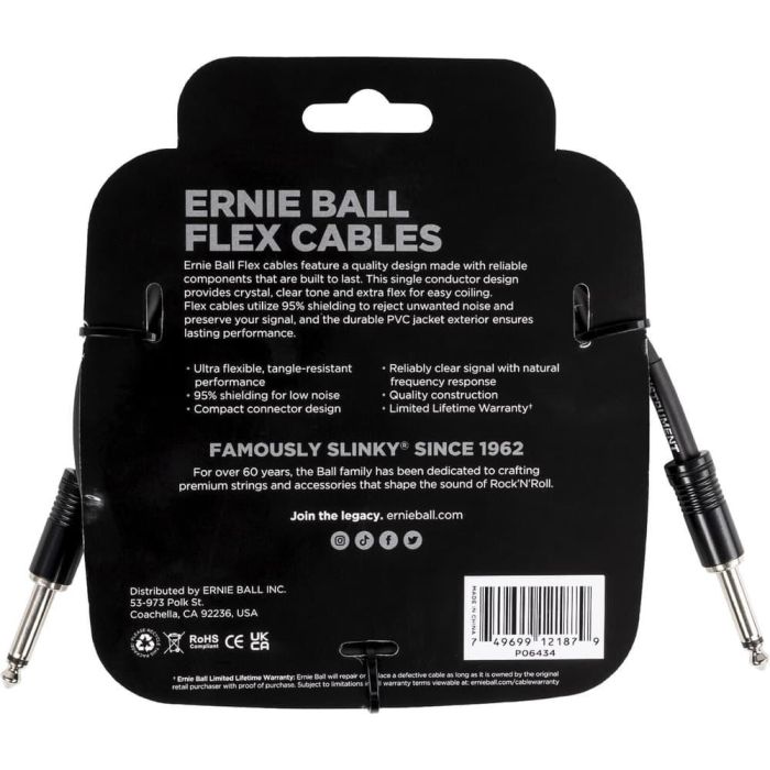 Cable Eb Instrumento Flex Jack-Jack Ss 3 M - Negro 1 Cable Eb Instrumento Flex Jack-Jack Ss 3 M - Negro 1