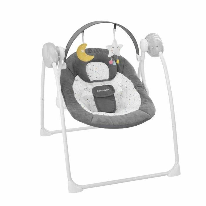 Badabulle BAD3661276160569 Columpio Eléctrico Comfort Plegable Ultracompacto con Arco de Juego Extraíble y Luz de Luna