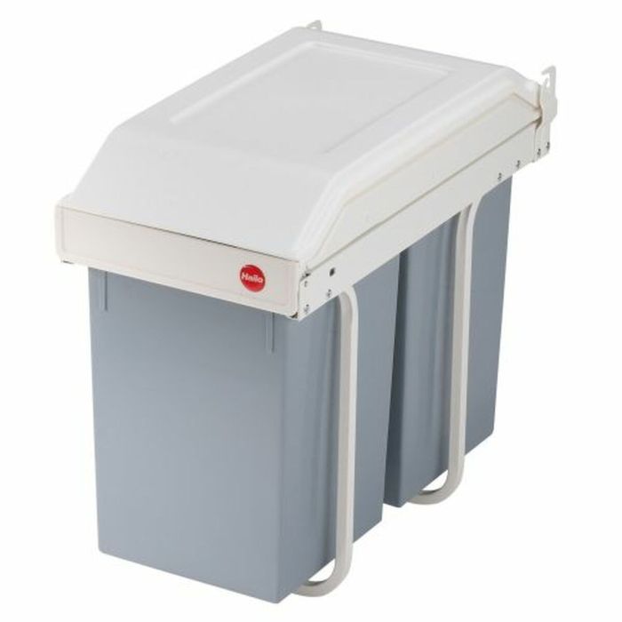 Cubo de basura Hailo Multi-Box duo L Blanco Gris Crema Acero Plástico 2 cajones 14 L Integrable (2 Unidades) 0 Cubo de basura Hailo Multi-Box duo L Blanco Gris Crema Acero Plástico 2 cajones 14 L Integrable (2 Unidades) 0