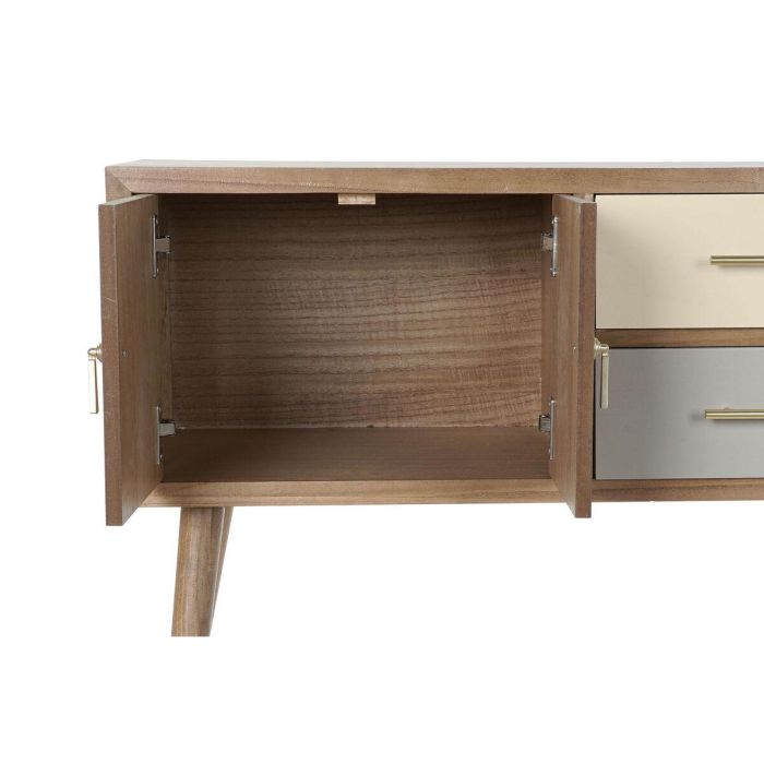 Mueble de TV DKD Home Decor Gris Crema Metal Madera de Paulonia (90 x 34 x 66.5 cm) 3 Mueble de TV DKD Home Decor Gris Crema Metal Madera de Paulonia (90 x 34 x 66.5 cm) 3