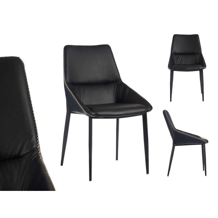 Sillon Negro Clasico Liso Con Borde Trenzado Giftdecor 50X87CM (2 Unidades) Sillon Negro Clasico Liso Con Borde Trenzado Giftdecor 50X87CM (2 Unidades)