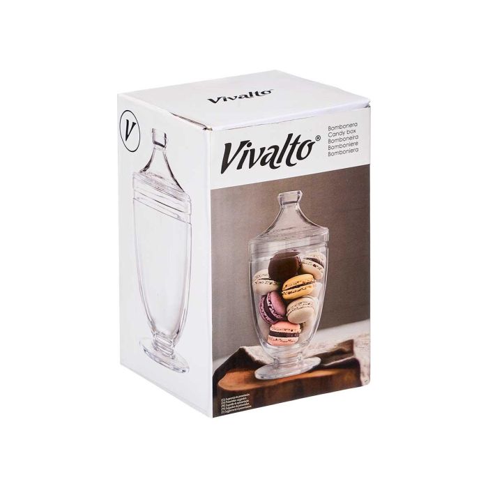 Bombonera Tapa Vidrio Gr Vivalto 12X24CM (12 Unidades) 1 Bombonera Tapa Vidrio Gr Vivalto 12X24CM (12 Unidades) 1