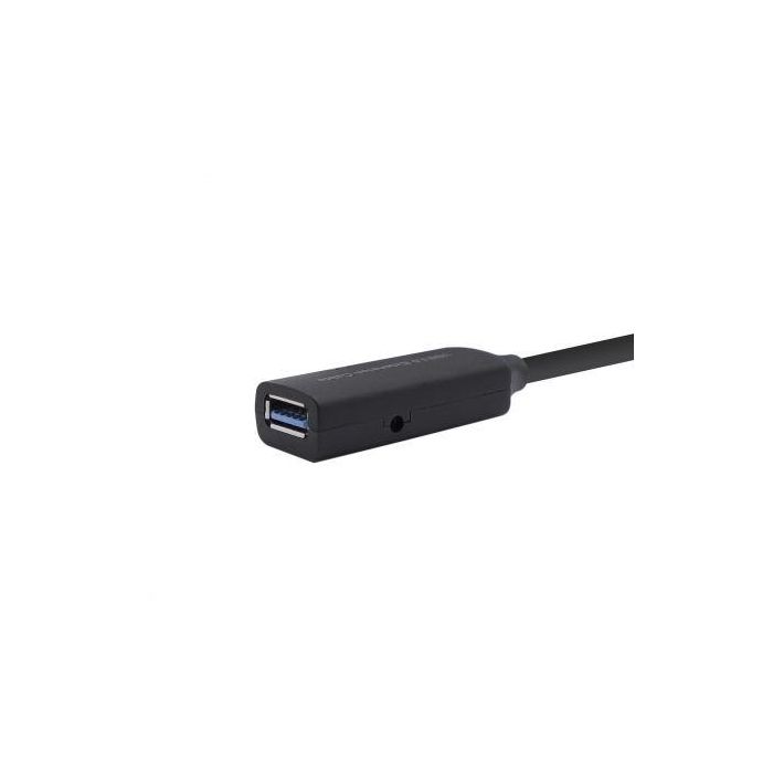 Aisens Cable Extensión USB 3.0 Amplificador, Tipo A Macho a Hembra, 15 Metros, Negro 1
