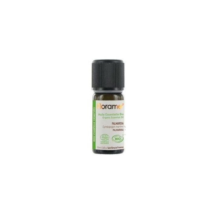 FLORAME Aceite Esencial de Palmarosa Bio 10ml, Certificado AB, Antiedad, Calmante y Desinfectante