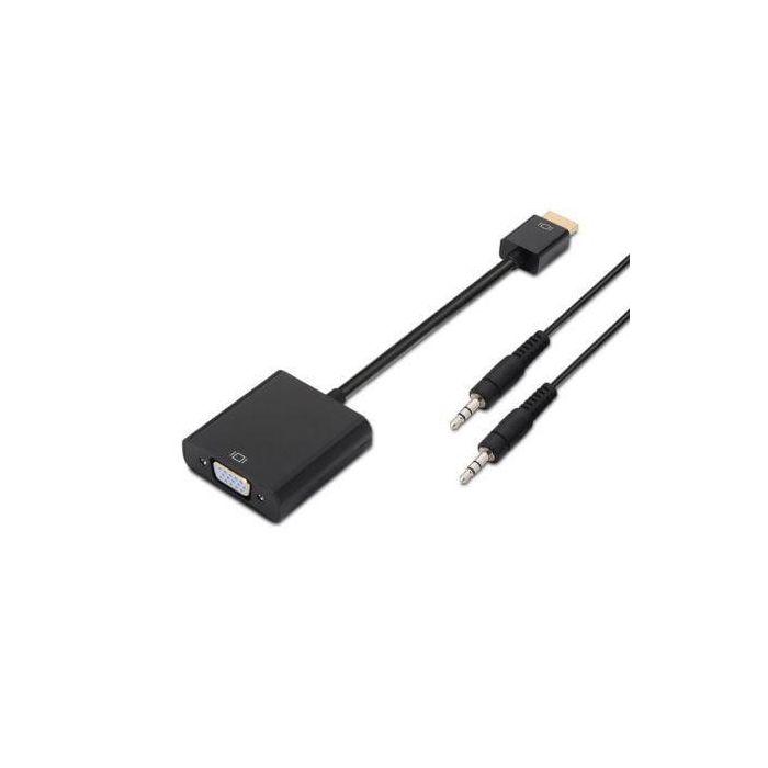Aisens Conversor Hdmi A Svga + Audio, Hdmi A-M - Svga-H + Jack 3.5-H Negro 10 cm+1,0M Aisens Conversor Hdmi A Svga + Audio, Hdmi A-M - Svga-H + Jack 3.5-H Negro 10 cm+1,0M