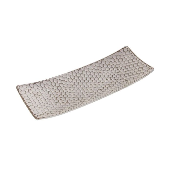 Centro de Mesa Rectangular Blanco Versa 13x3x34 cm - Madera MDF (2 Unidades) 1 Centro de Mesa Rectangular Blanco Versa 13x3x34 cm - Madera MDF (2 Unidades) 1