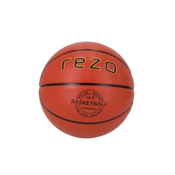 Rezo Balón de Baloncesto de Caucho, Talla 5, Marrón. Excelente y Versátil para Todos los Géneros