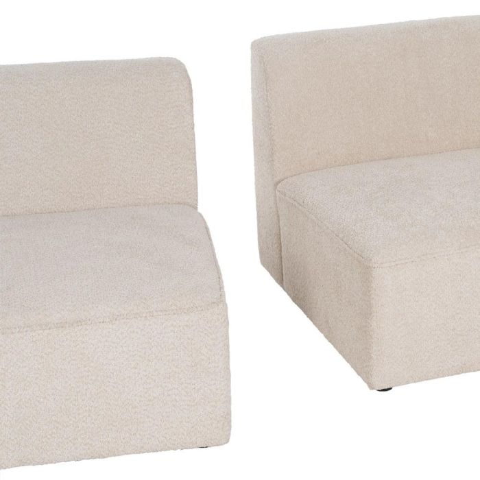 Sofá 2 Piezas Beige Tejido Salón 300 X 107 X 75 cm