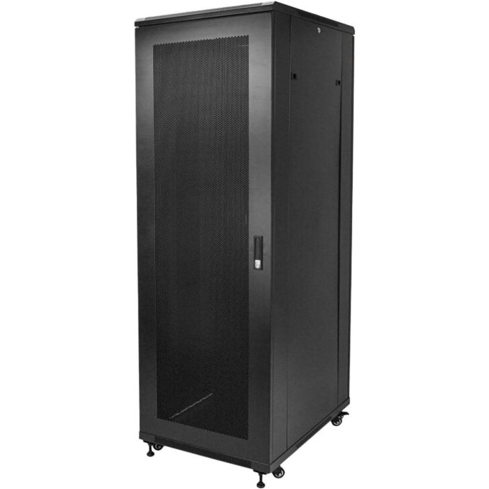 MicroConnect Rack 42U 800x1000mm Puertas Perforadas. Armario de Chapa de Acero Laminado en Frío, Color Negro RAL 9004