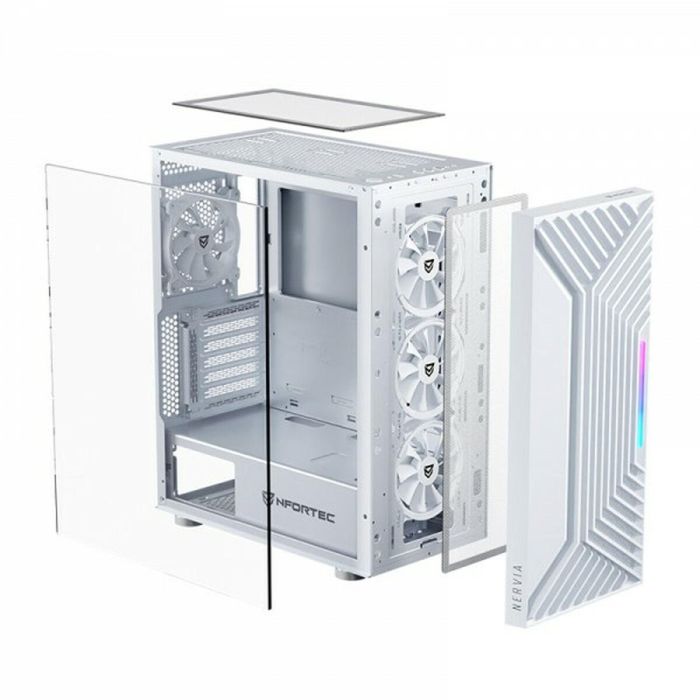 Nfortec Caja Gaming Cristal Templado Nervia White. Usb 3.0 A-Rgb. Blanco 9 Nfortec Caja Gaming Cristal Templado Nervia White. Usb 3.0 A-Rgb. Blanco 9