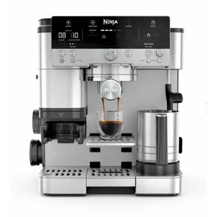 Ninja ES601EU Luxe Premier Cafetera Espresso con Molinillo Integrado, 2L, 1650W, Negro/Acero Inoxidable 6