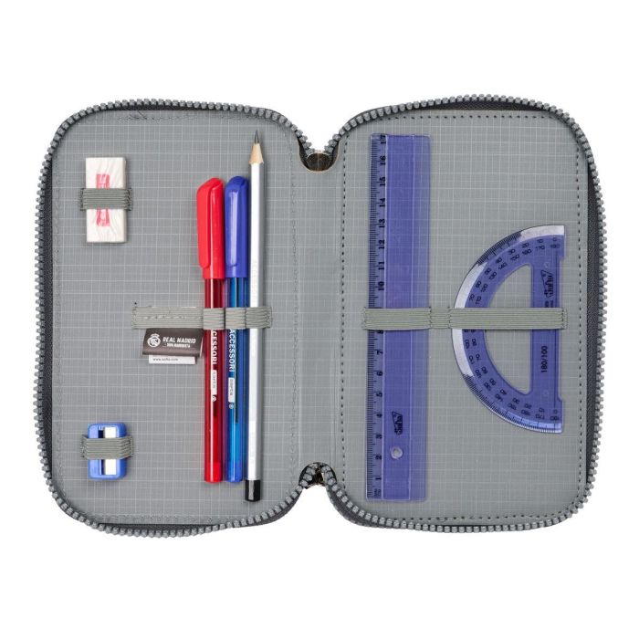 Portatodo Real Madrid C.F. Gris 12,5 x 19,5 x 5,5 cm 37 Piezas 2 Portatodo Real Madrid C.F. Gris 12,5 x 19,5 x 5,5 cm 37 Piezas 2