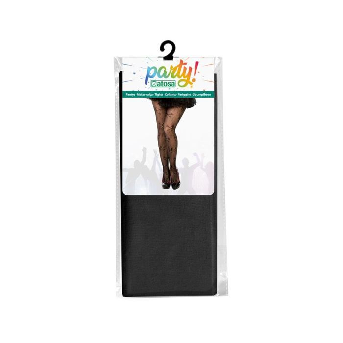 Pantys Negro Pirata Rejilla Calaveras Mujer Adulto 1