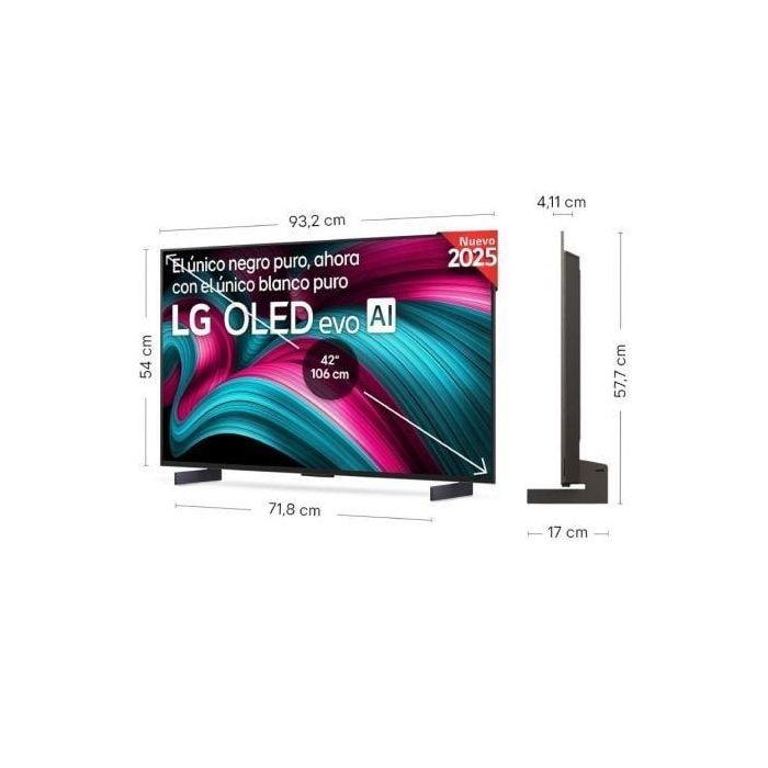 LG OLED42C54LA Televisor OLED evo 42" 4K Ultra HD Smart TV webOS 25 α9 Gen8 AI 144Hz VRR G-Sync FreeSync Dolby Vision Atmos 2025 2 LG OLED42C54LA Televisor OLED evo 42" 4K Ultra HD Smart TV webOS 25 α9 Gen8 AI 144Hz VRR G-Sync FreeSync Dolby Vision Atmos 2025 2