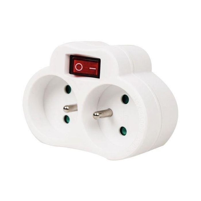 GAO AUC1708084358267 Biplite 2x16A con Interruptor, Compatible NF