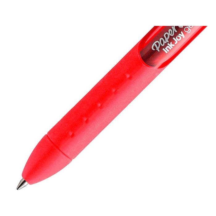 Paper Mate Inkjoy Gel Brillante Bolígrafo Retráctil Punta Media Rojo Caja -12U- 1