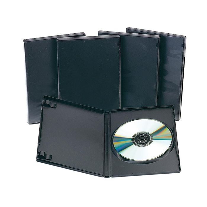 Caja Dvd Q-Connect -Con Interior Negro -Pack De 5 Unidades 1