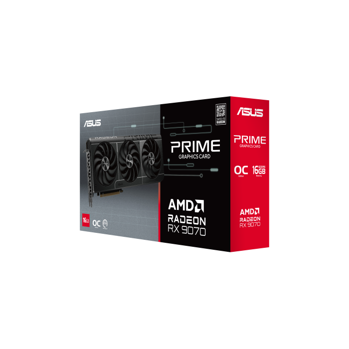 ASUS Tarjeta Gráfica Radeon RX 9070 16GB GDDR6 OC Edition -RX9070-O16G-EVO