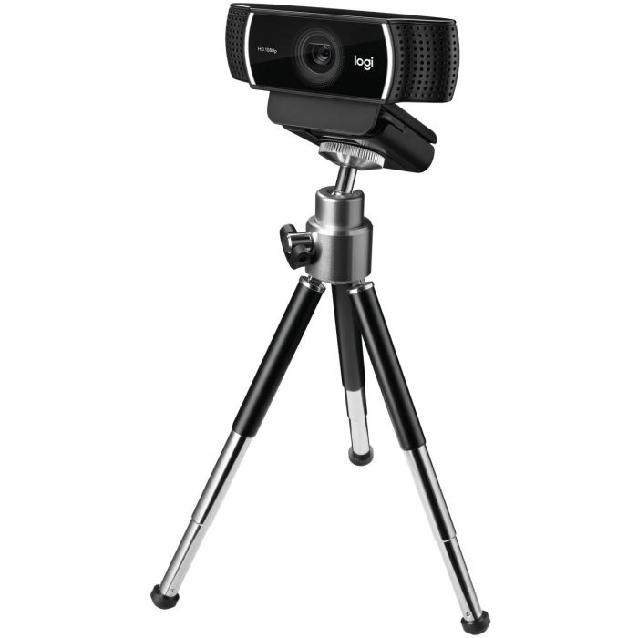 Logitech C922 Pro Stream Webcam HD 1080p 30fps / 720p 60fps con H.264, Trípode, Micrófonos Estéreo, Ajuste de Luz Automático para Streaming 2