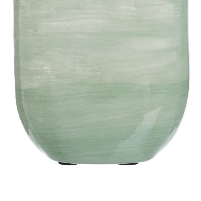 Botella Verde Plateado Aluminio Cristal 16 x 9 x 54 cm Decorativa 2