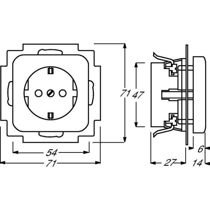 BUSCH JAEGER BJ 20EUCKS-212 Steckdosen-Einsatz Busch-Duro 2000 SI weiß 1 BUSCH JAEGER BJ 20EUCKS-212 Steckdosen-Einsatz Busch-Duro 2000 SI weiß 1
