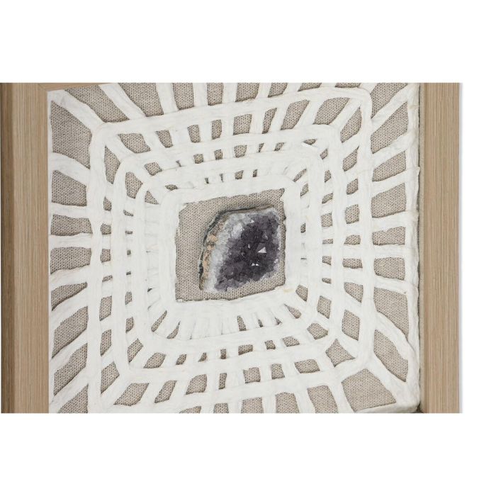 Cuadro Moderno DKD Home Decor Blanco Natural 2 x 22 x 22 cm Set de 4 3
