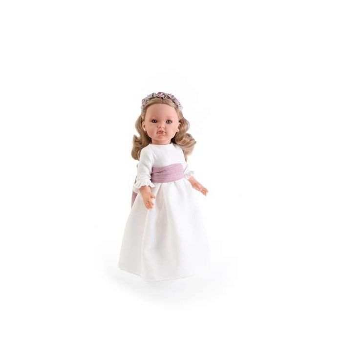 Muñeca comunión bella rubia, con diadema y pendientes 45 cm Muñeca comunión bella rubia, con diadema y pendientes 45 cm