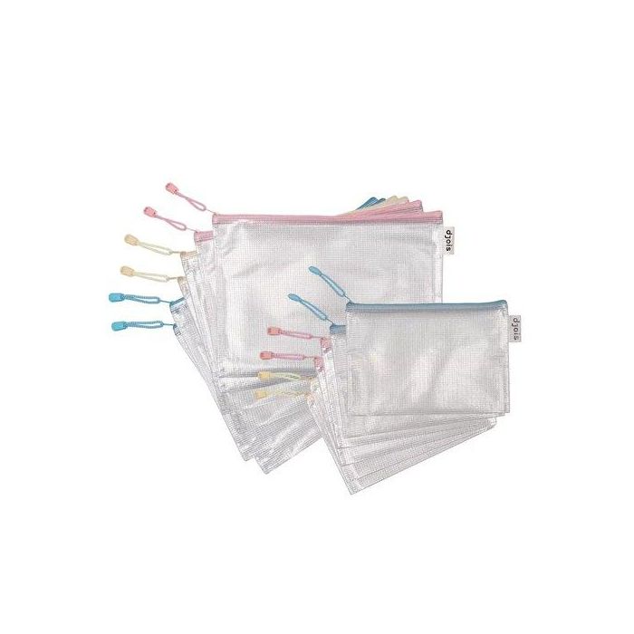 Dosier Sobre Djois Cremallera Pvc A4 Pasteles Surtido (3 Col.) Paquete De 6 Dosier Sobre Djois Cremallera Pvc A4 Pasteles Surtido (3 Col.) Paquete De 6