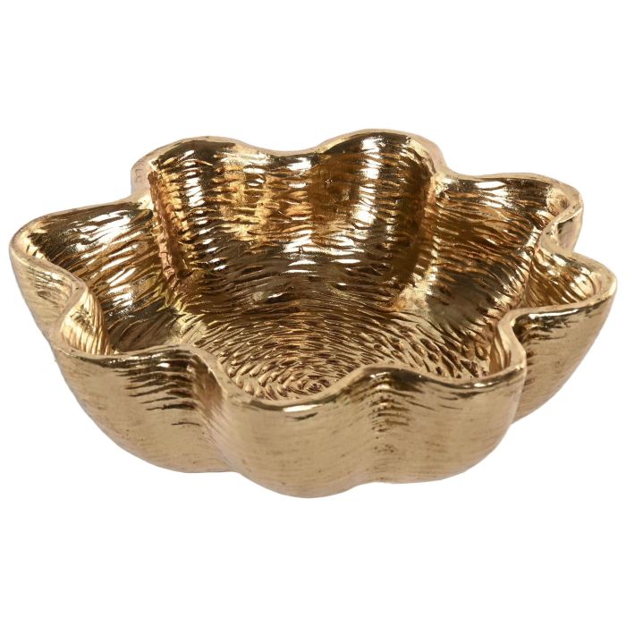 DKD Home Decor Bandeja Vaciabolsillos Moderno Dorado Resina 20 x 6.5 x 20 cm (4 Unidades)