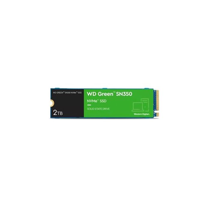 Western Digital WD Green SN350 WDS200T3G0C SSD 2TB PCIe NVMe 3.0 M.2 2280 - 3200MB/s Lectura, 3000MB/s Escritura