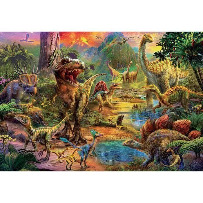 EDUCA Puzzle 1000 pieces - Terre De Dinosaures 1