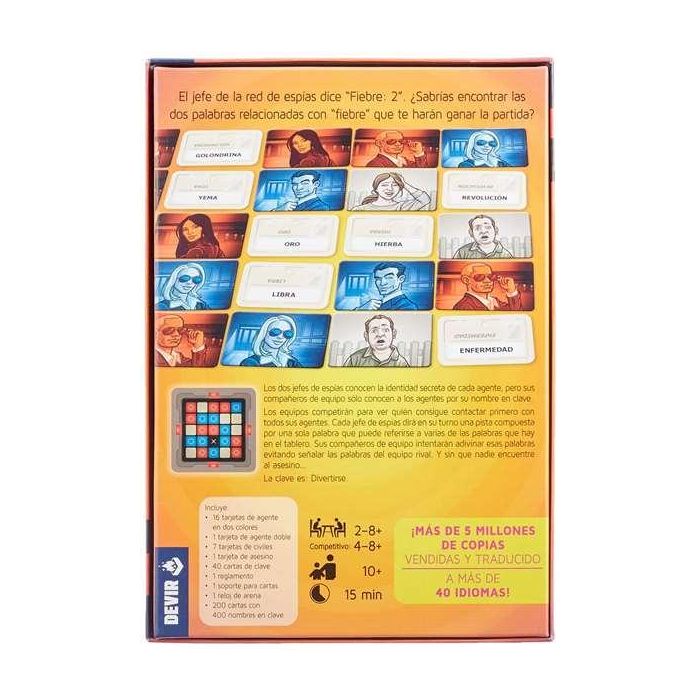 Devir Juego de Mesa Código Secreto para 2-8 Jugadores, 15 Min, 8 Años 3
