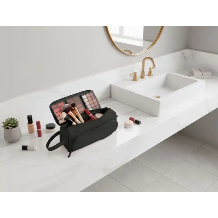 Liderpapel Estuche Portatodo Minibag Negro 2 Cremalleras, 2 Compartimentos, 90x210x75 mm 5