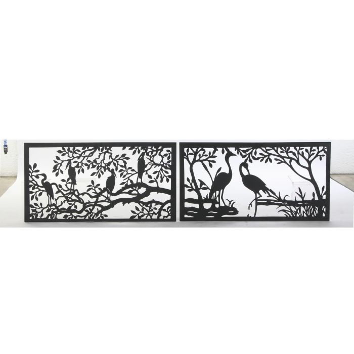 Decoracion Pared DKD Home Decor Negro 1 x 50 x 96 cm (2 Unidades) Decoracion Pared DKD Home Decor Negro 1 x 50 x 96 cm (2 Unidades)