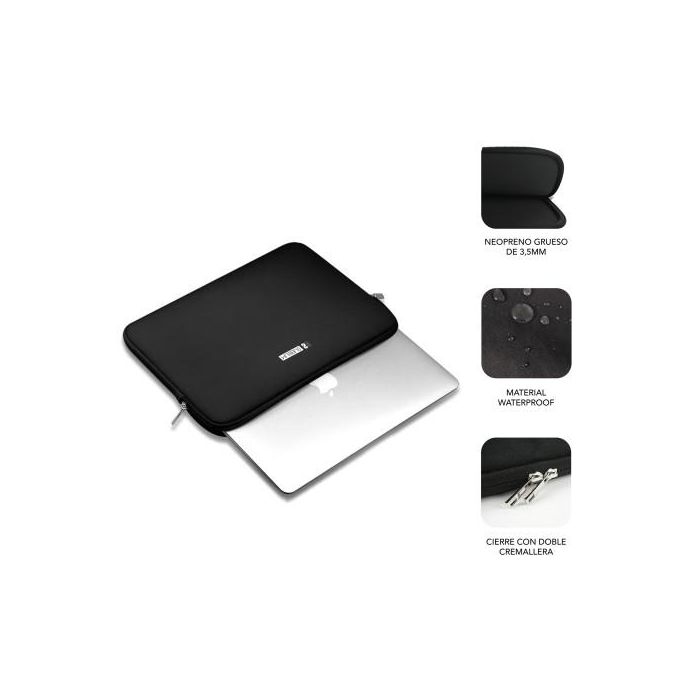SUBBLIM Business Laptop Sleeve Neoprene V2 15,6" Black 1