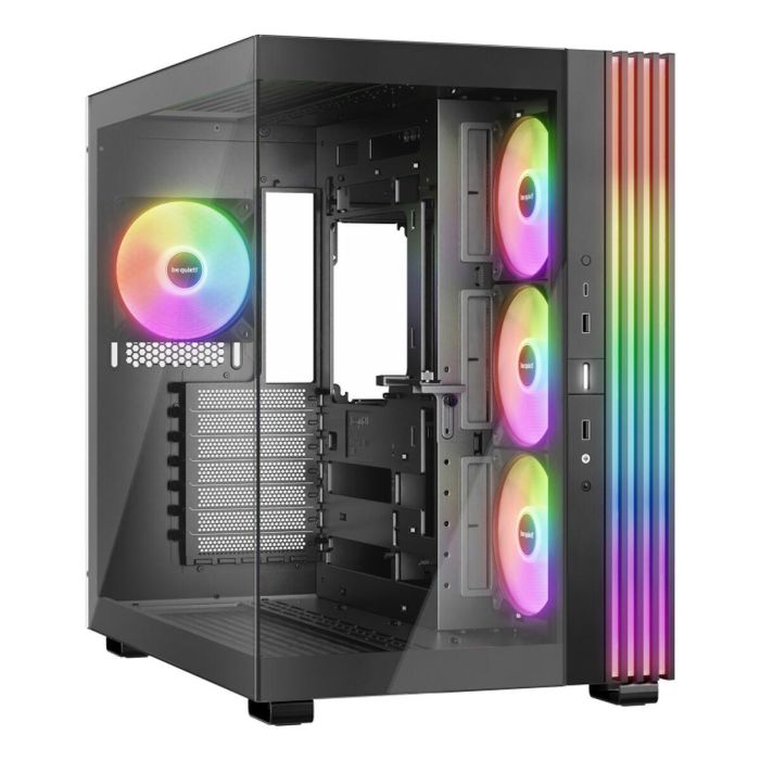 be quiet! LIGHT BASE 600 LX Black Midi Tower PC Gaming ATX con Ventana Lateral, Iluminación Multi y USB-C