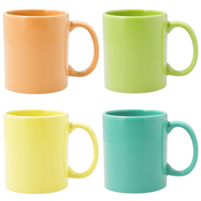 Mug Cerámico Surtido New Happy Simply Quid 32 cL (8 Unidades)