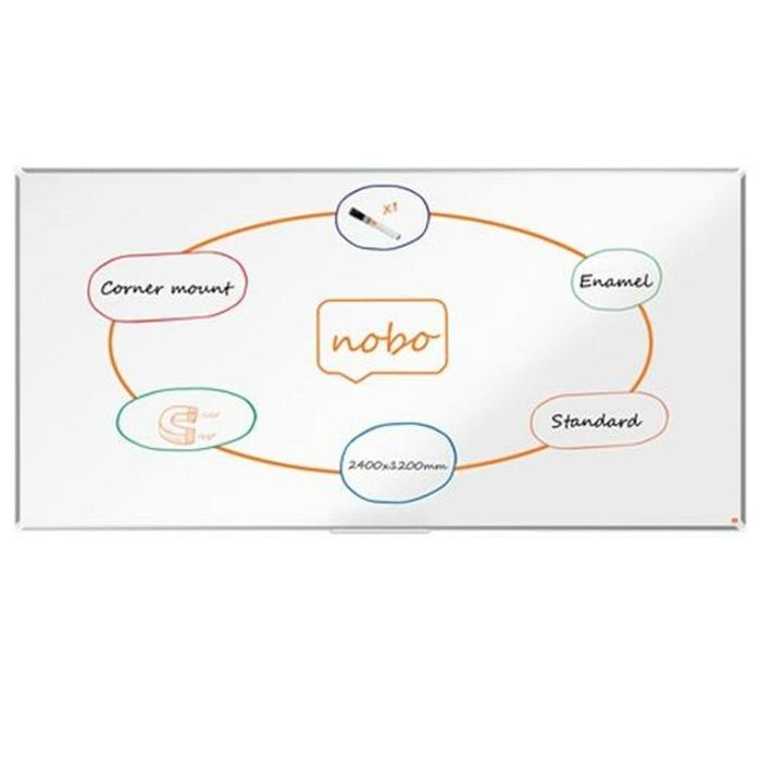 Pizarra magnética Nobo Premium Plus Blanco Aluminio 240 x 120 cm 1 Pizarra magnética Nobo Premium Plus Blanco Aluminio 240 x 120 cm 1