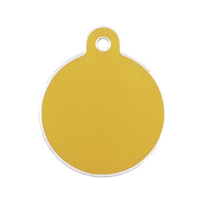 Placa identificativa para collar Imarc Circle Amarillo Dorado