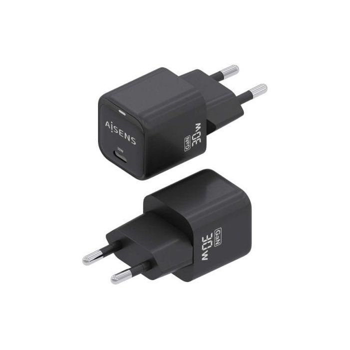 Cargador de Pared GaN Aisens ASCH-30W1P019-BK/ 1xUSB Tipo-C/ 30W 1 Cargador de Pared GaN Aisens ASCH-30W1P019-BK/ 1xUSB Tipo-C/ 30W 1