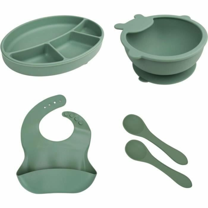 Thermobaby AAAMA84020 Pack Comida de Silicona - Verde Cactus