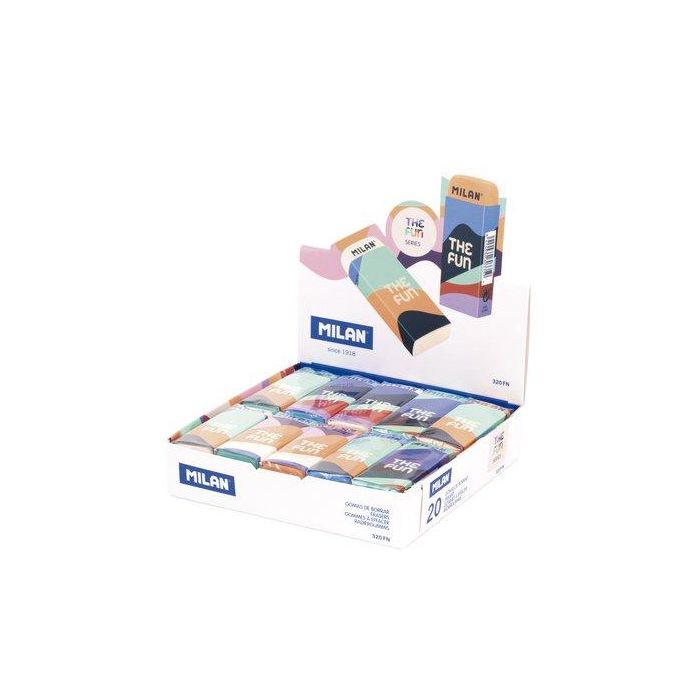 Goma De Borrar Milan 320 The Fun Con Funda Protectora Expositor De 20