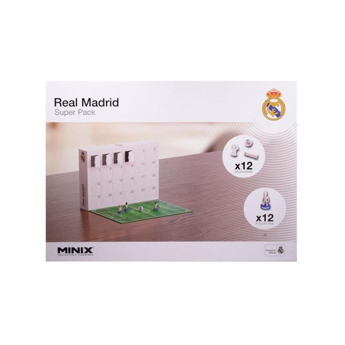 Minix Calendario Adviento Super Pack Real Madrid con 12 Figuras de Jugadores como Mbappé y Bellingham 4