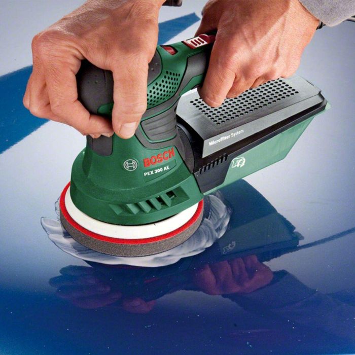 Bosch PEX 300 AE Lijadora Excéntrica con Motor 270W, Vibración Reducida y Caja de Almacenamiento SystemBox M 4 Bosch PEX 300 AE Lijadora Excéntrica con Motor 270W, Vibración Reducida y Caja de Almacenamiento SystemBox M 4