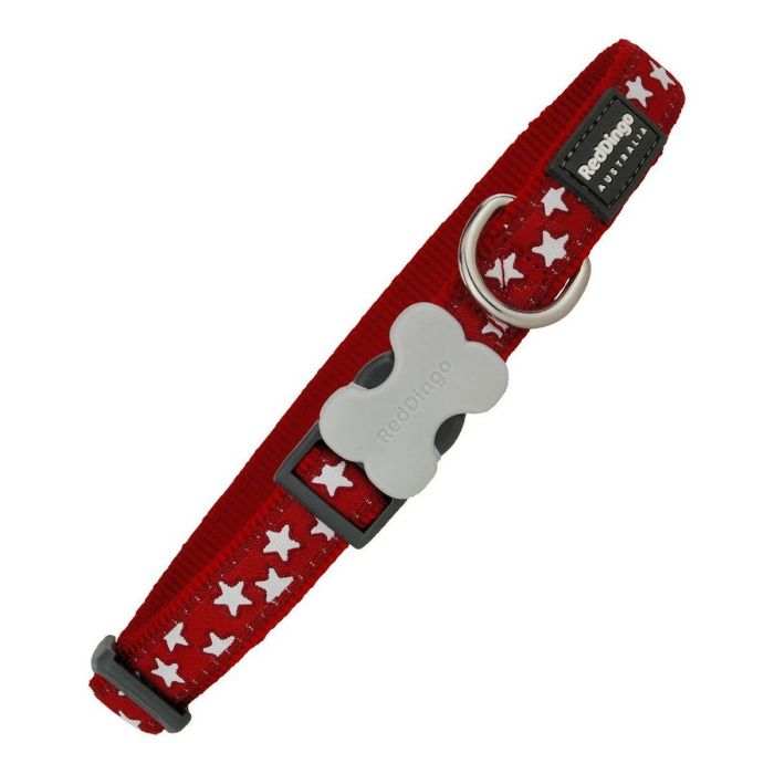 Collar para Perro Red Dingo Liso Estrella Estrellas (1,5 x 24-36 cm) Collar para Perro Red Dingo Liso Estrella Estrellas (1,5 x 24-36 cm)