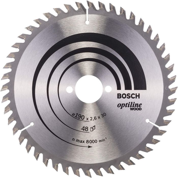 Bosch Hoja de Sierra Circular Optiline Madera 190x30 mm 48 Dientes