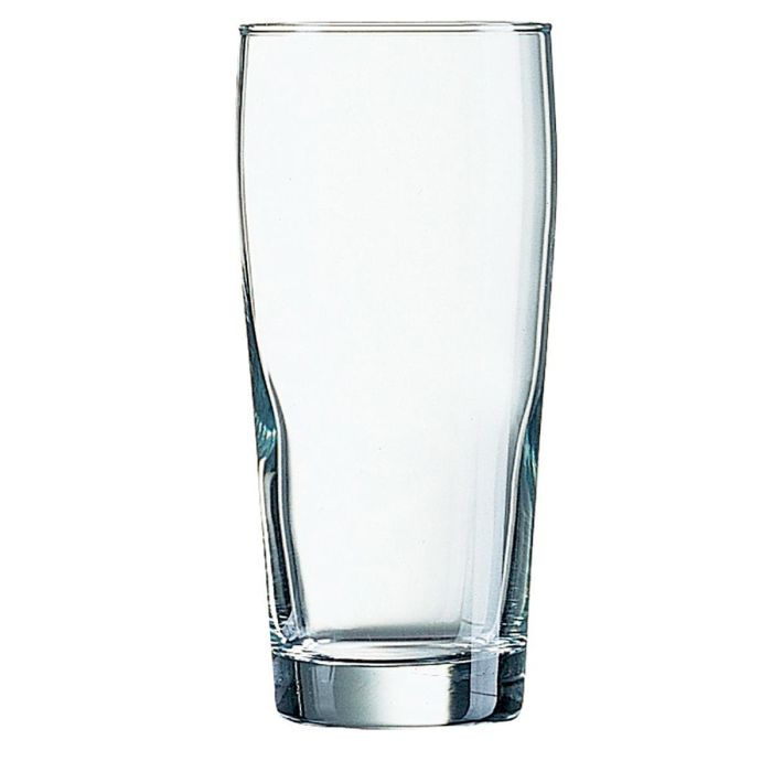 Arcoroc Caja 12 Vasos Cerveza Willi Becher Altos de Vidrio 33 cL Transparente, Aptos Lavavajillas, Fabricados en Francia