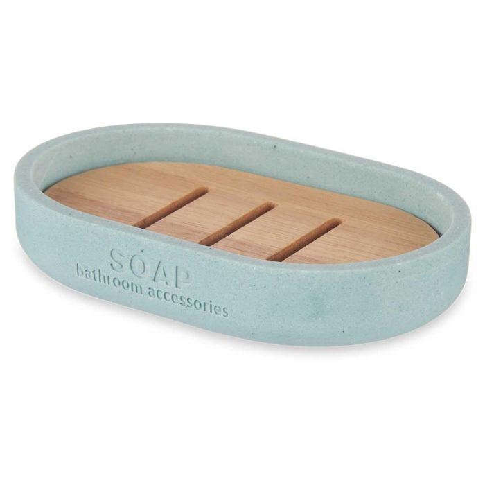 Jabonera Resina Bambu Azul Berilo 12X2CM (6 Unidades) 1 Jabonera Resina Bambu Azul Berilo 12X2CM (6 Unidades) 1