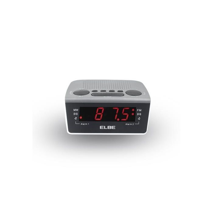 Elbe CR-932 Radio Despertador Digital con Pantalla LED 7CM, Radio AM/FM, Alarma, Snooze y Función Sleep 2