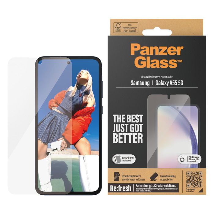 PanzerGlass Protector de Pantalla Samsung Galaxy A55 5G UWF Ultra-Wide Fit Vidrio Templado Resistente 1 PanzerGlass Protector de Pantalla Samsung Galaxy A55 5G UWF Ultra-Wide Fit Vidrio Templado Resistente 1